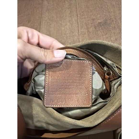 Vintage Coach Legacy Ergo Bag Brown Suede Leather Shoulder 9”x10” - Picture 5 of 5